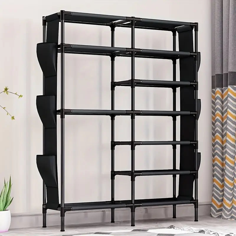 Vertical Space Saver: Floor-Standing Shoe Rack Solution