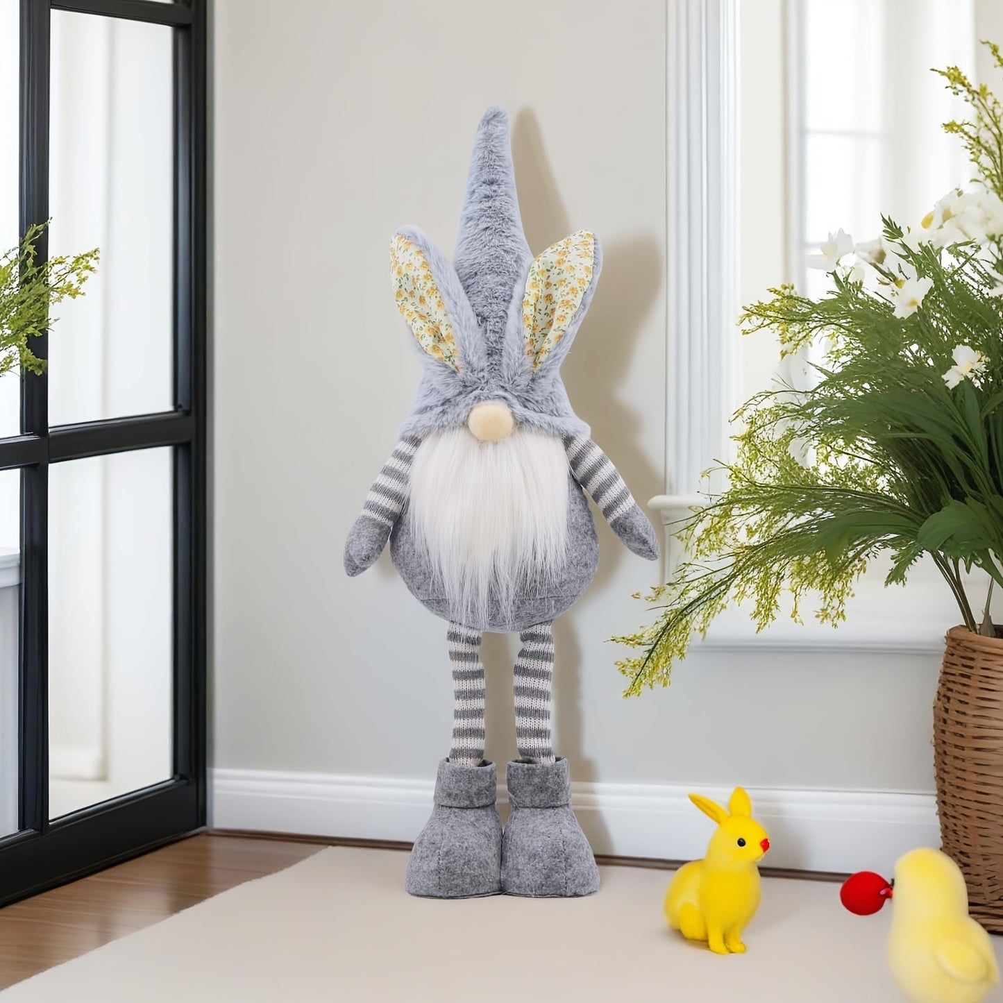 Standing Easter Bunny Gnome Plush Figurine