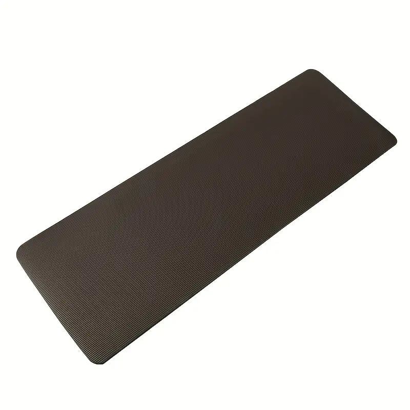 Premium 0.8cm Thick Black Yoga Mat with Carry Strap