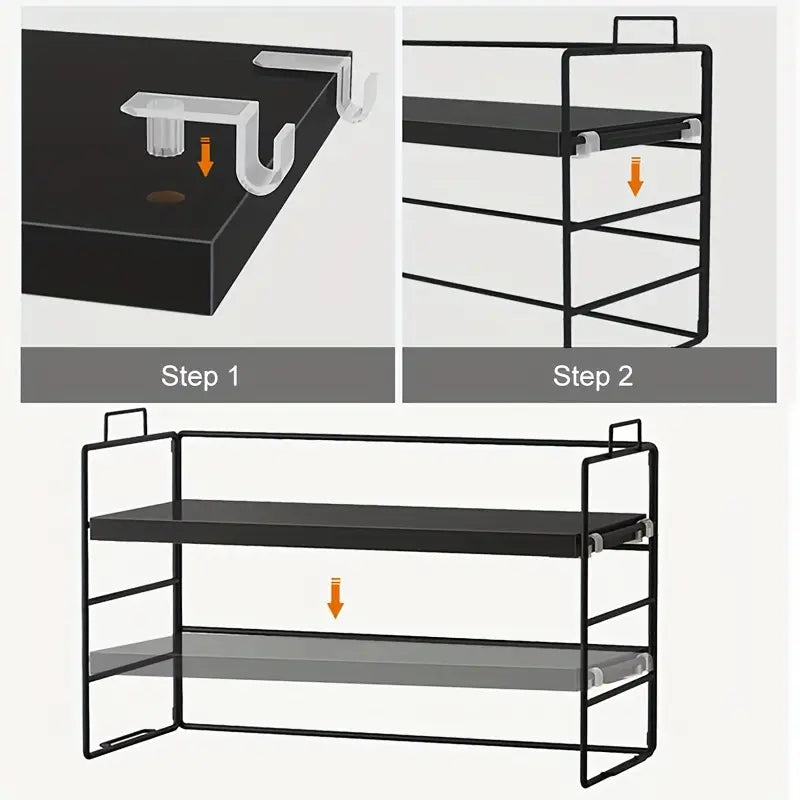Two tiers of organization await you with our desktop rack