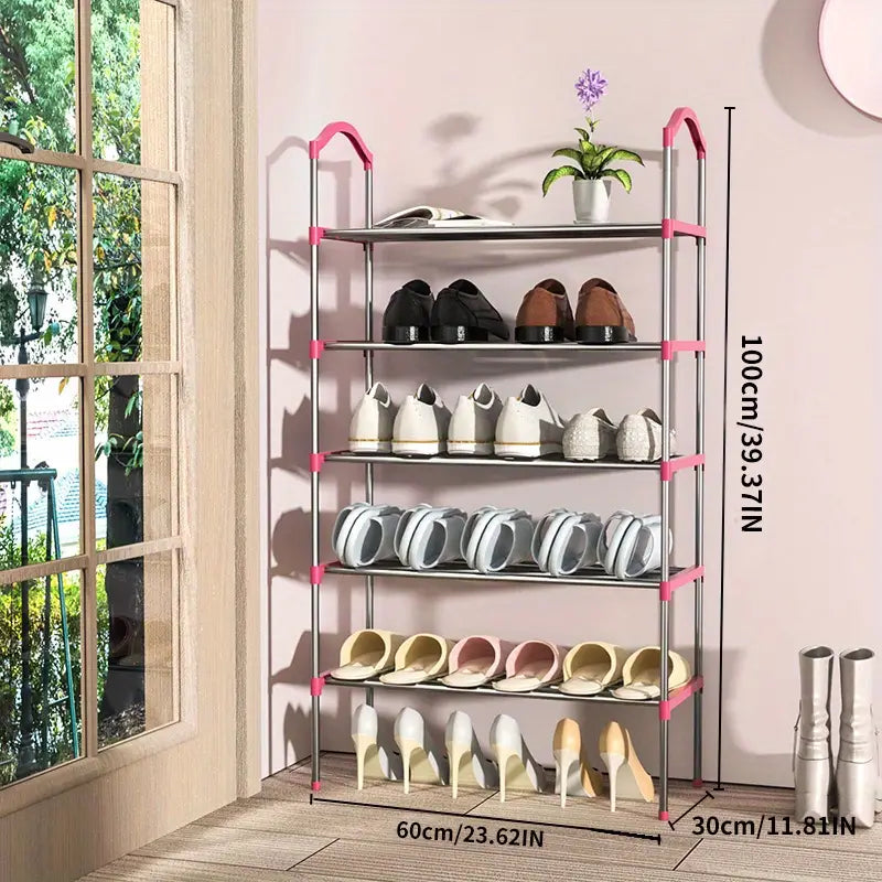 Organize your shoe collection with this multi-layer shoe rack