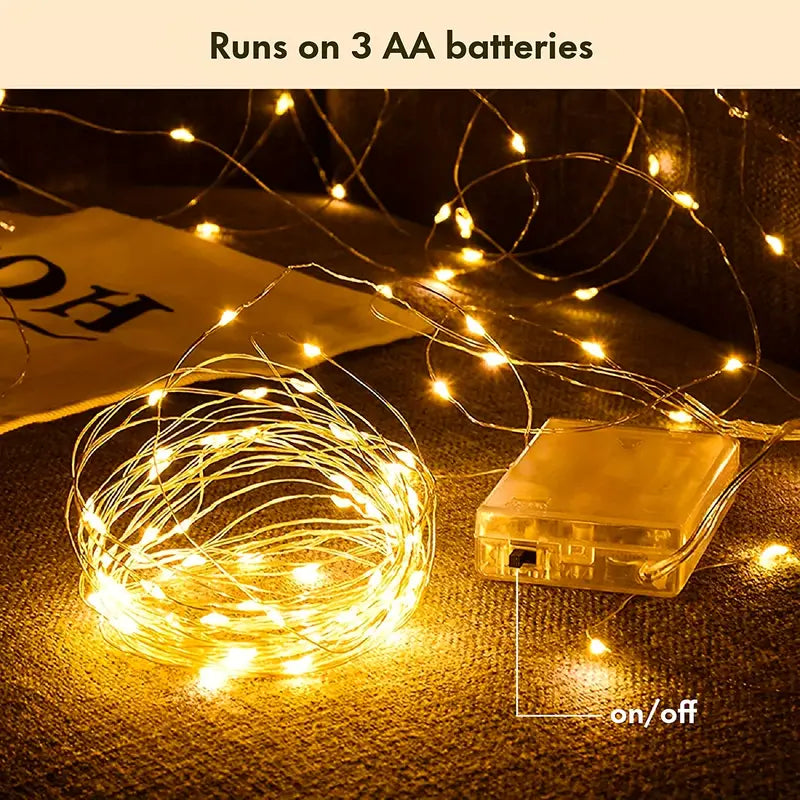 Enchanting 5-Meter Fairy Lights - 50 LED Fairy Tale Lights | Battery-Powered