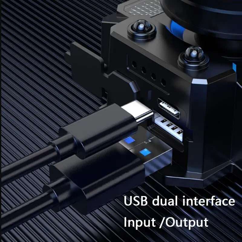 LED Sensor Headlight - Waterproof Rechargeable Head-mounted Flashlight