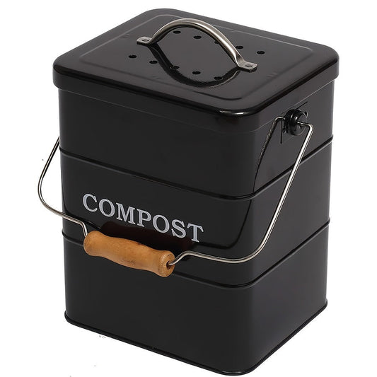 Metal Compost Bin Indoor Kitchen Countertop
