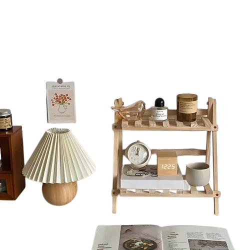 Clutter-Free and Chic: Wooden 2-Tiers Desktop Organizer Shelves