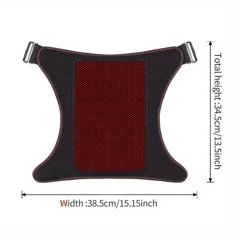 1pc USB Heated Hip Support Brace with Vibrating Massage and Adjustable Strap