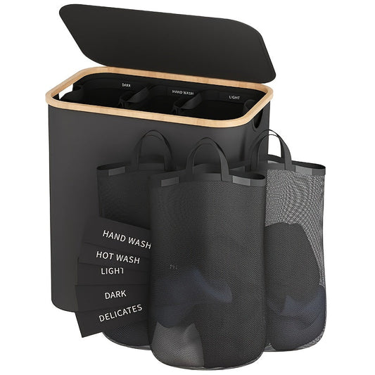 Laundry Basket with Lid & Bags