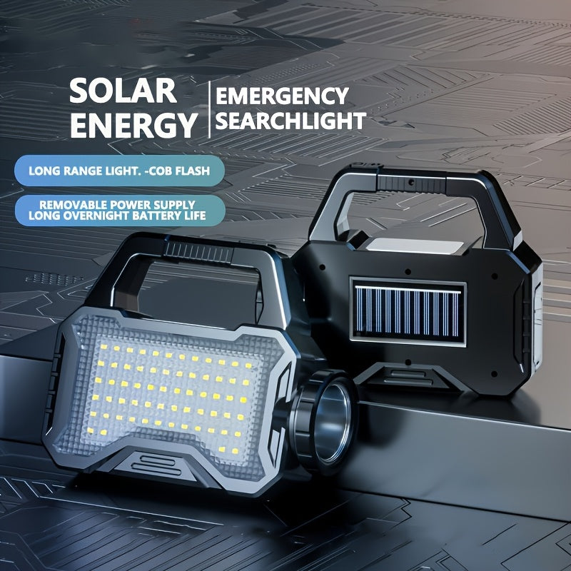 Rechargeable Portable Solar LED Flashlight (1200mAh)