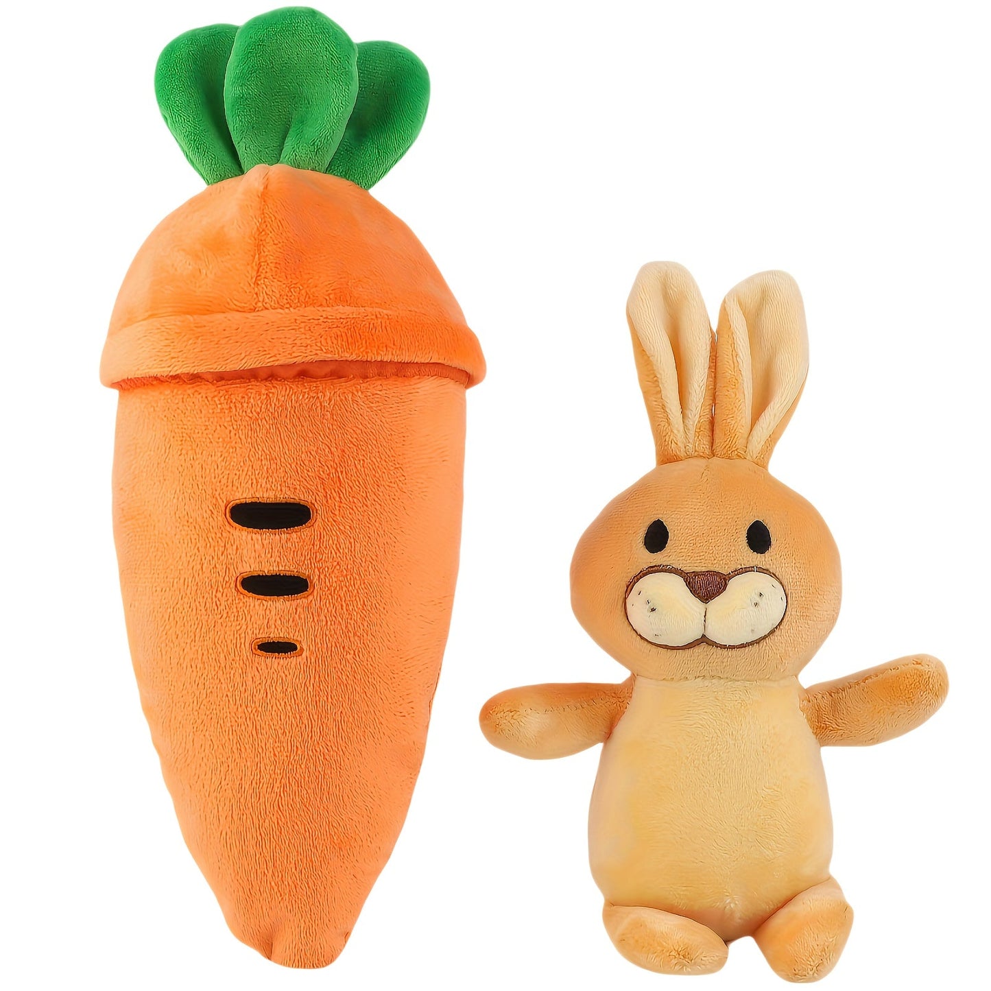Easter Bunny Plush Toy with Carrot Hideaway