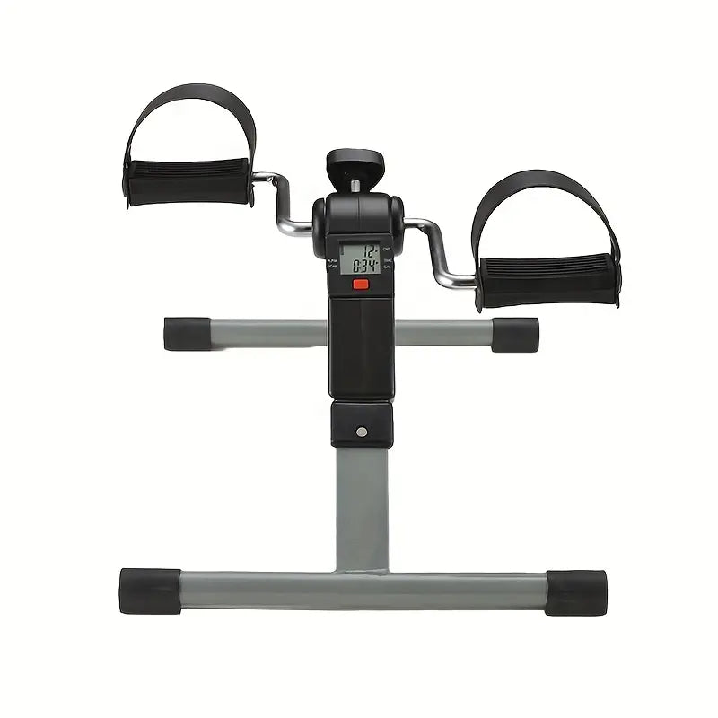 Foldable Mini Fitness Car with Display Screen - Black