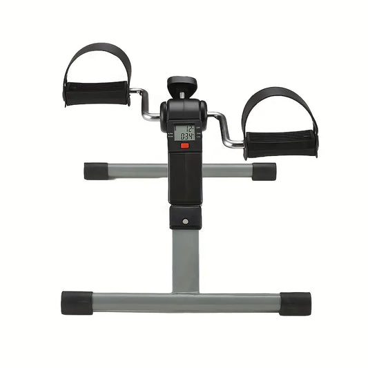 Foldable Mini Fitness Car with Display Screen - Black