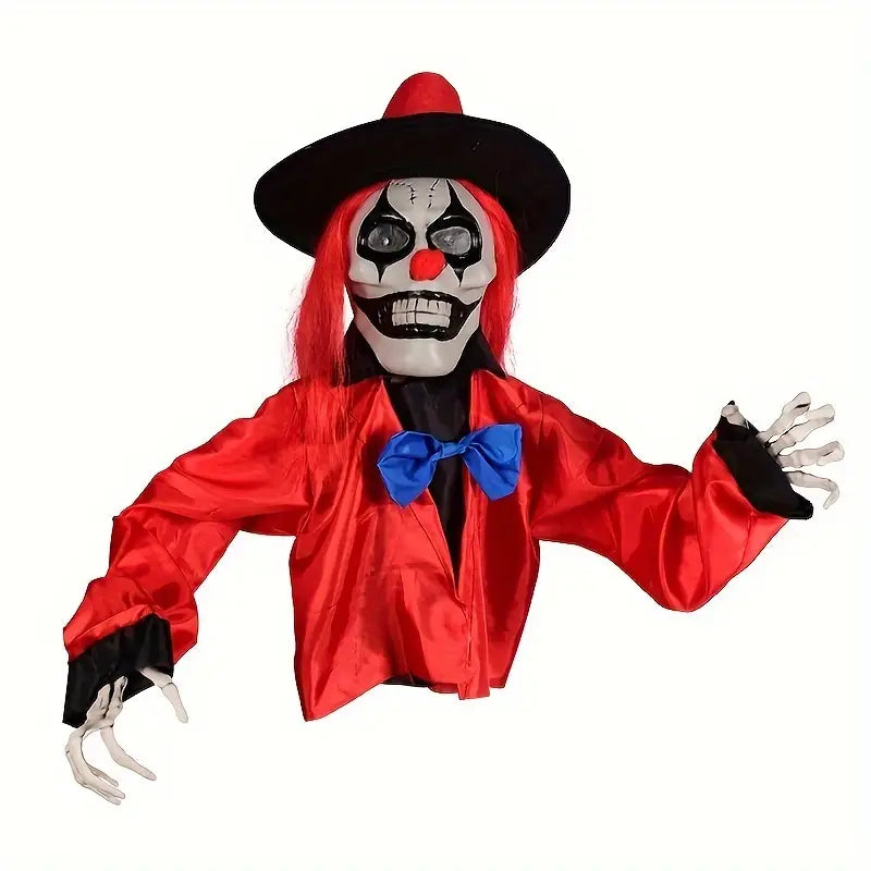1pc Scary Clown Ground Stake – Red Clown