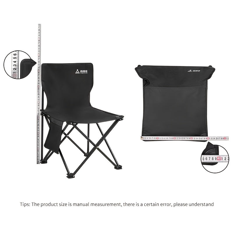 Portable Folding Steel Camping Chair with Backrest