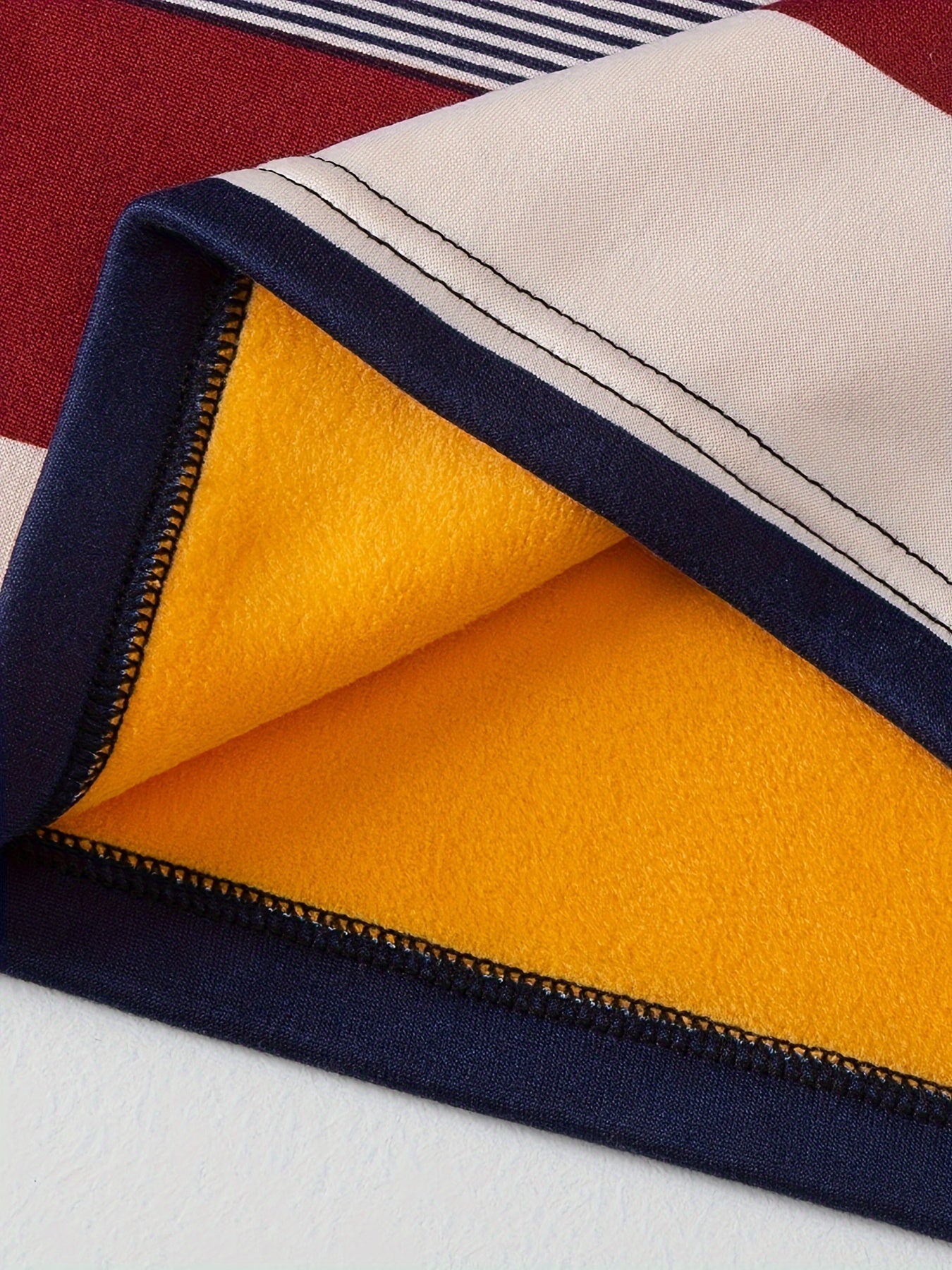 Men's Thermal Striped Skiing Fleece Shirt