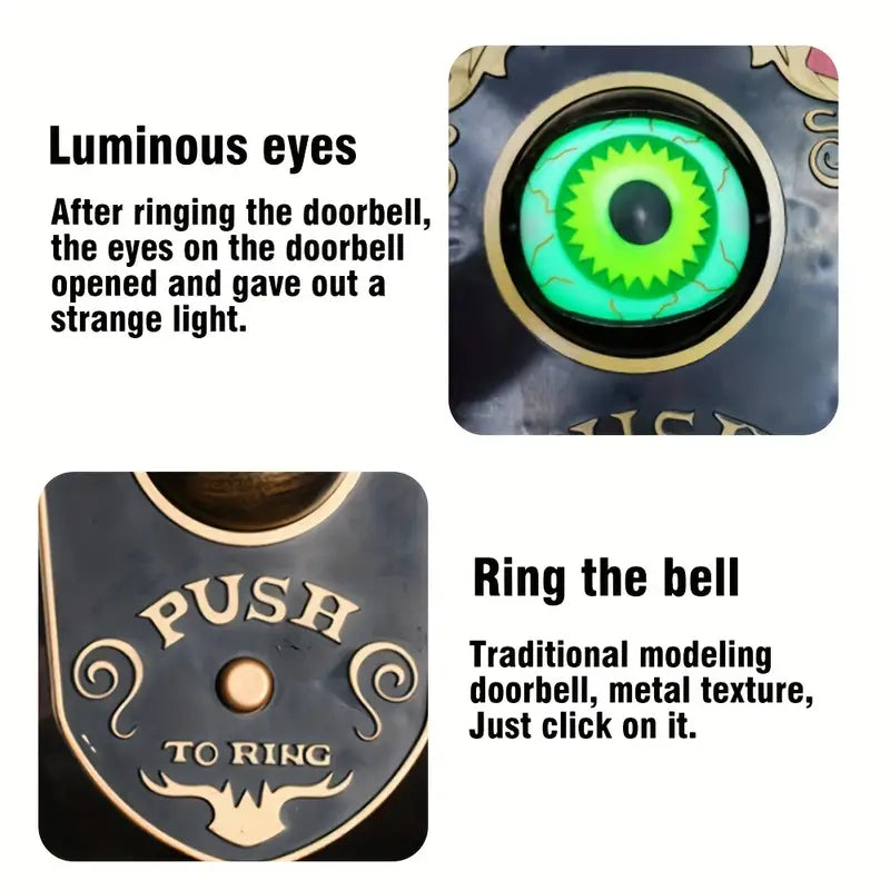 Enchanted Gaze: Haunting Doorbell of the Luminous Eye