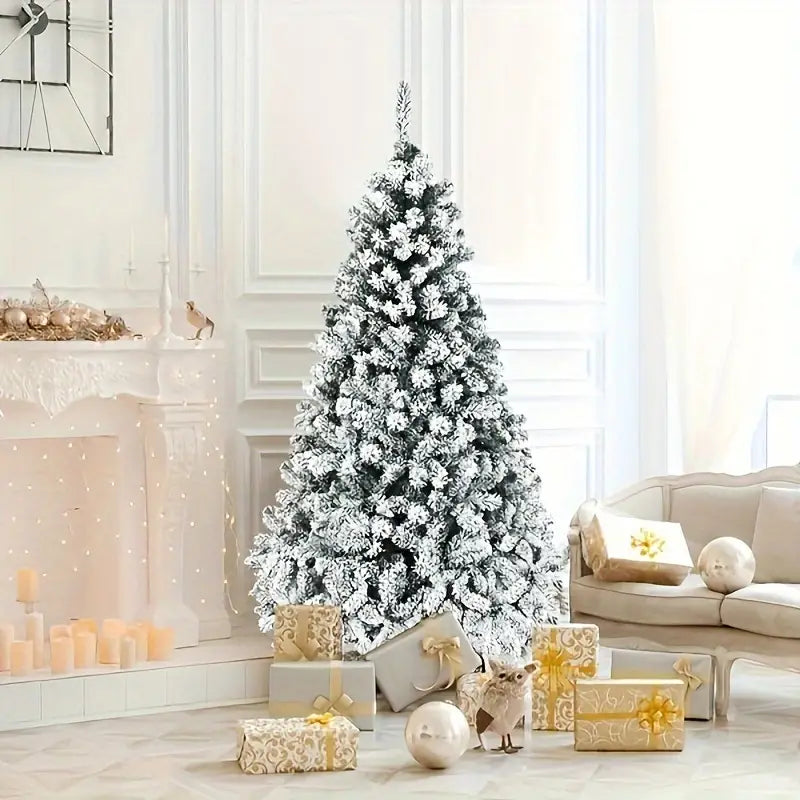 High-End 180cm Christmas White Simulation Artificial Snow Cedar Tree with 600 Branches