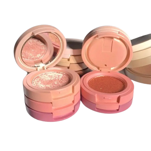 3 layers Earth Tone Matte Glitter Sequins Eyeshadow Palette Box