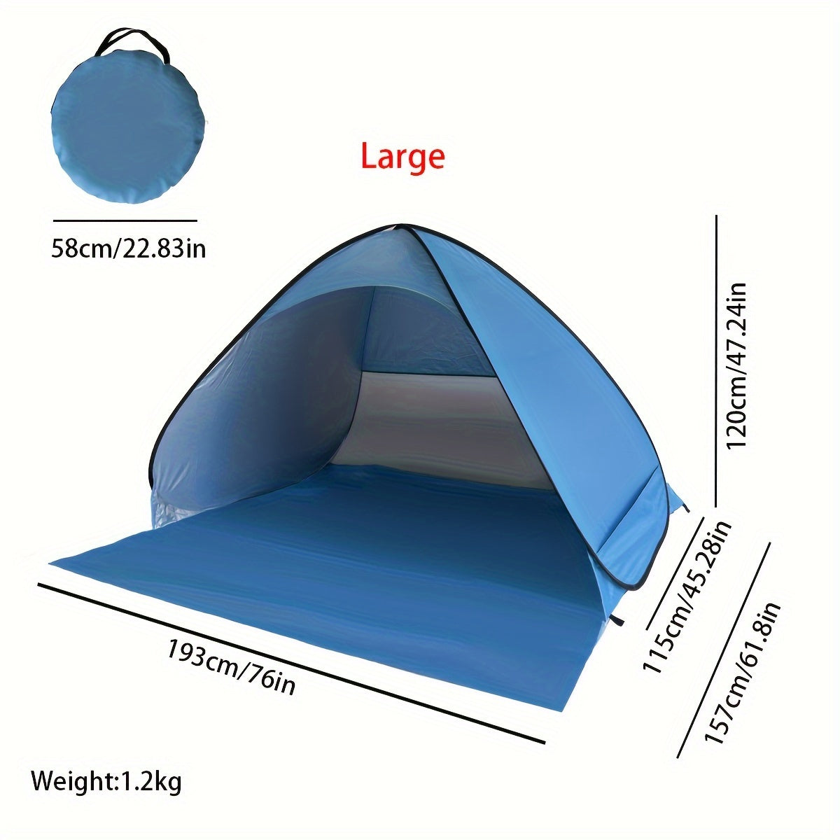 Pop Up Beach Tent Automatic Sun Shelter