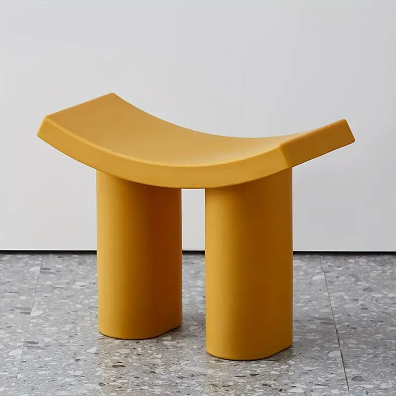 Yellow Plastic Shoe Changing Bench