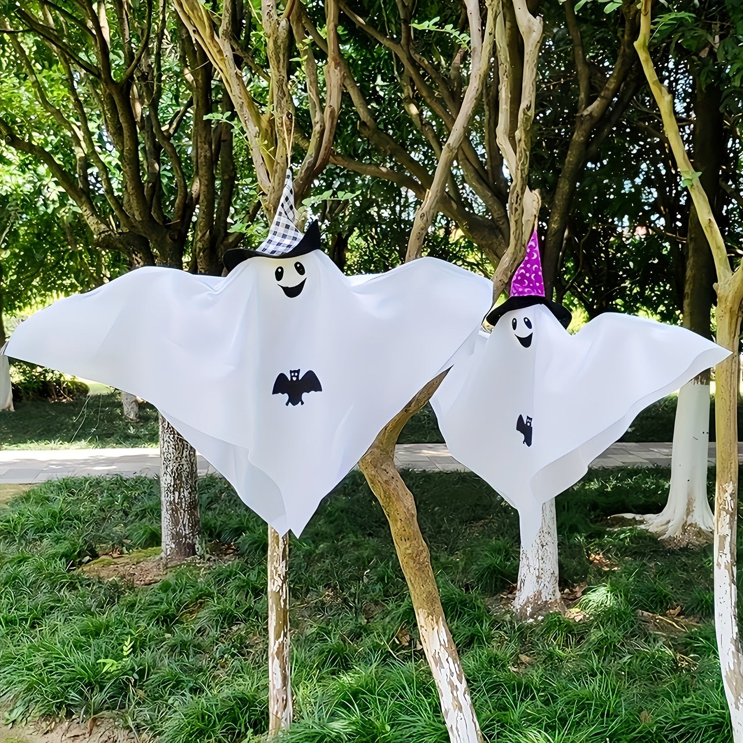 White Bat Halloween Decoration Set (2pcs)