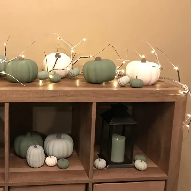 6ft Birch Wreath Garland with 48 LED Lights