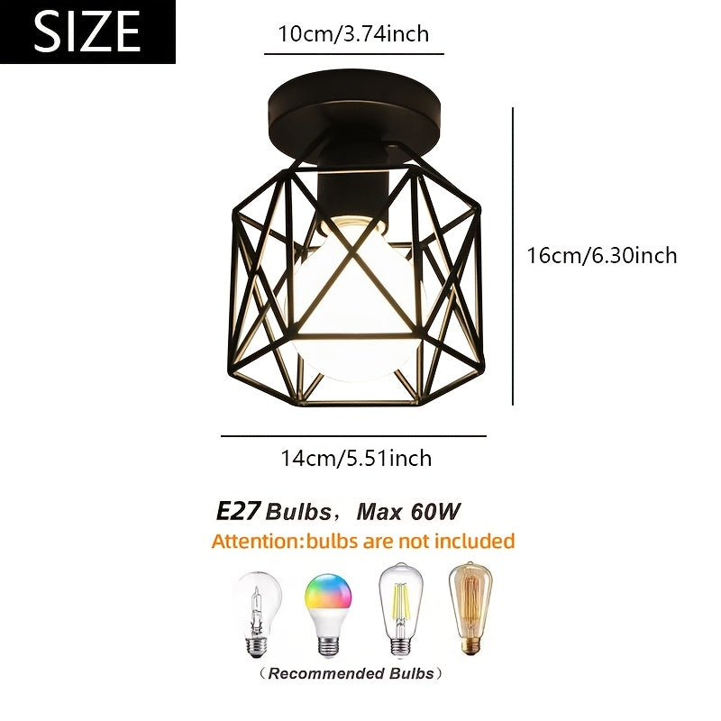 Ceiling Lights Geometric Metal Fixtures (4PCS)