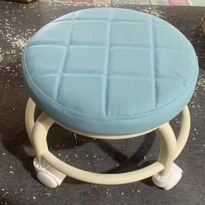 Step Up Your Decor Game with a Trendy Round Rolling Stool