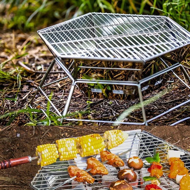 Hexagonal Stainless Steel Wood Stove