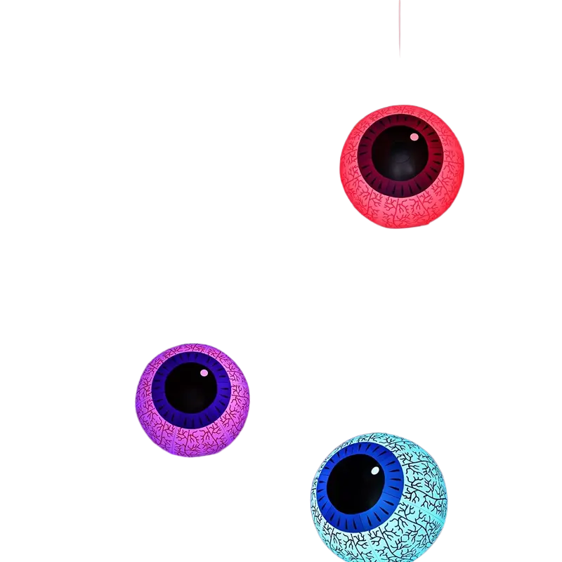 Haunting Hues: Inflatable Ghost Eyeball with Color-Changing LED