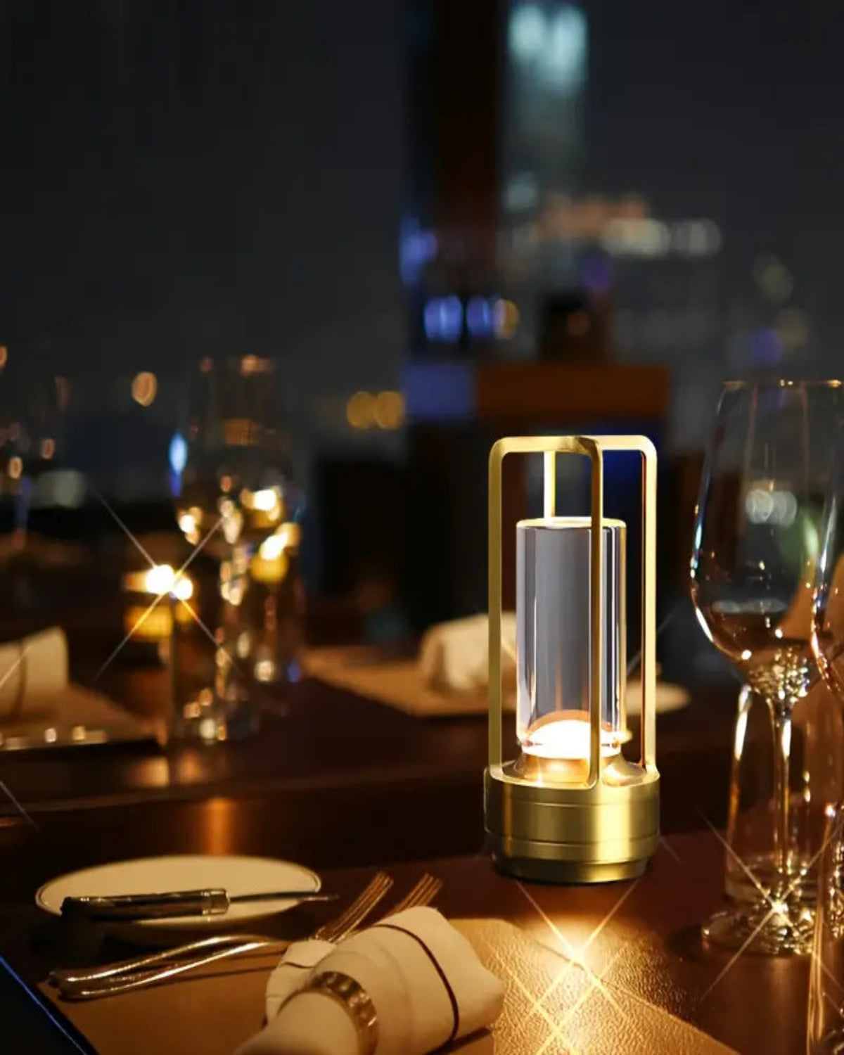 Golden Touch: Cordless LED Desk Lamp with Color Changing Feature