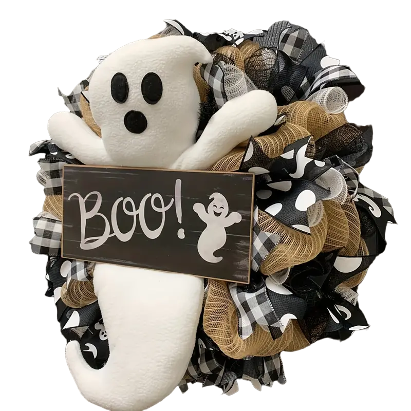 Ghostly Greetings: Haunting Halloween Wreaths