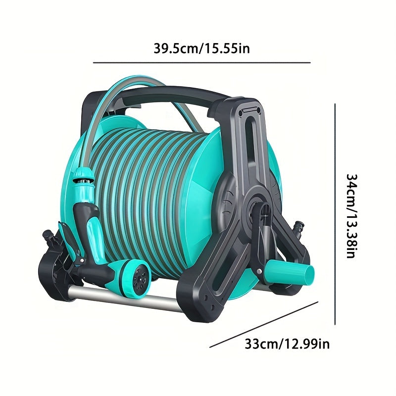 Garden Hose Reel Set with Spray Gun