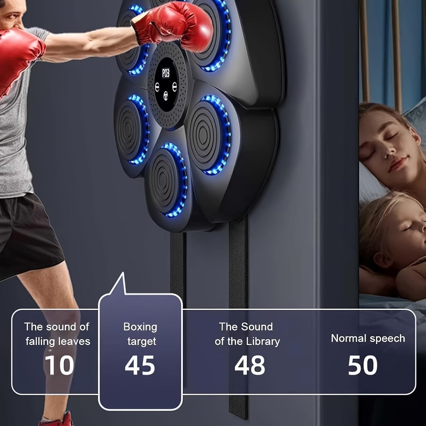 Musical Wall Boxing Target Training Machine