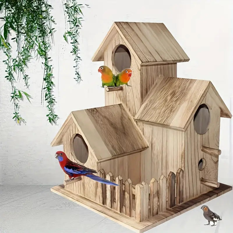 Lovely Bird's Nest - Villa Style Wooden Birdhouse