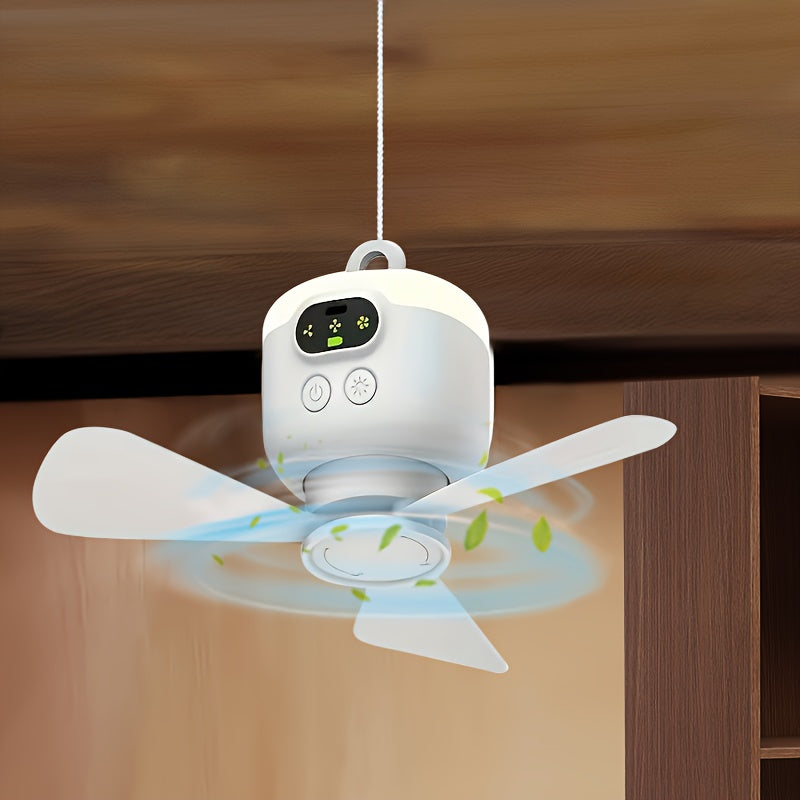 Ceiling Fan USB Rechargeable with LED Light