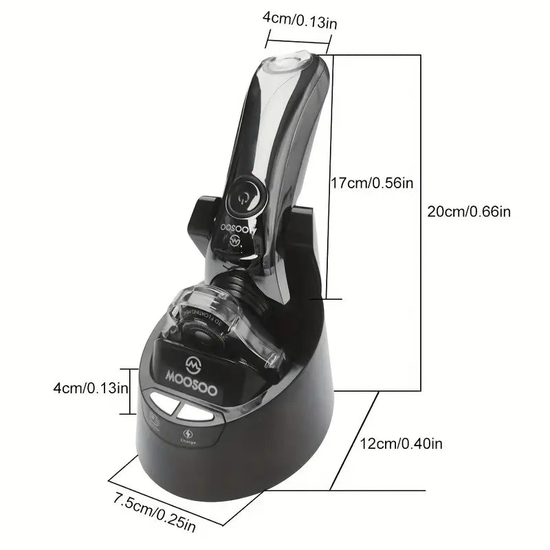 Advanced Electric Shaver for Men with Clean Charge Station