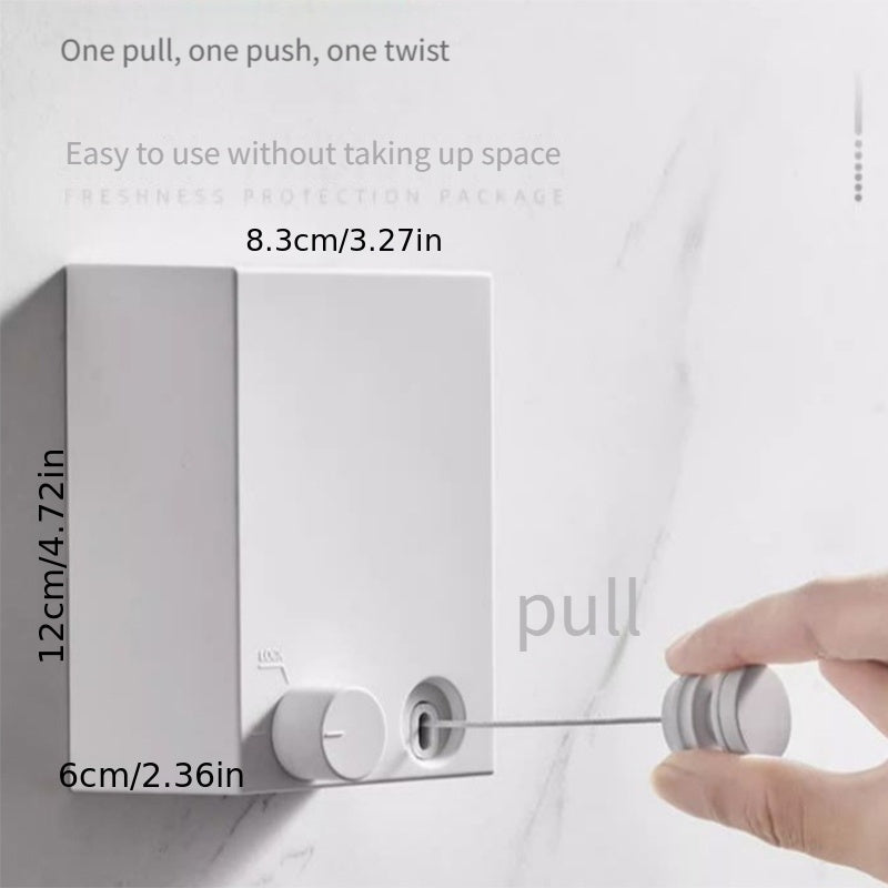 Wall Mount with Invisible Retractable Clothesline