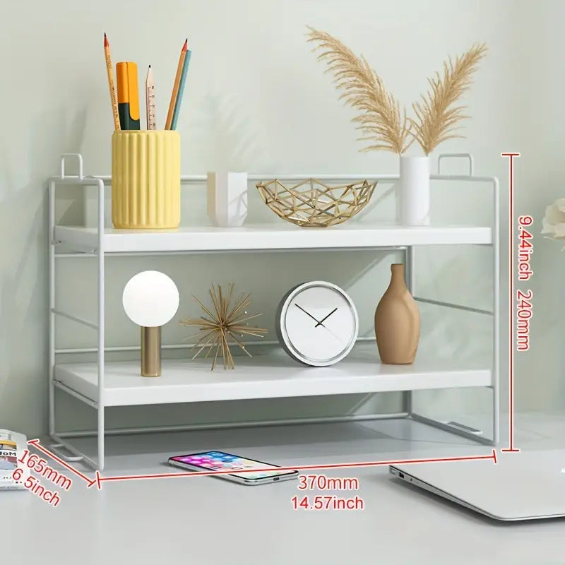 Two tiers of organization await you with our desktop rack
