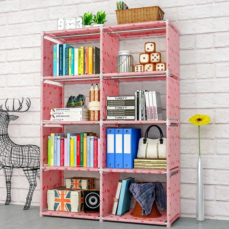 Discover the perfect blend of form and function in this double-grid bookshelf