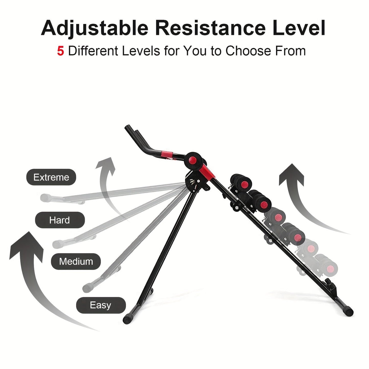 Ab Workout Machine Adjustable Foldable Core Trainer