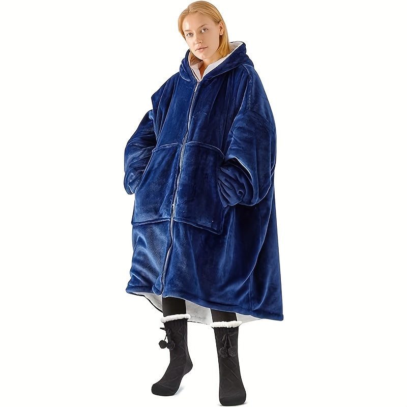 Wearable Zipper Blanket Super Soft Flannel Warmth