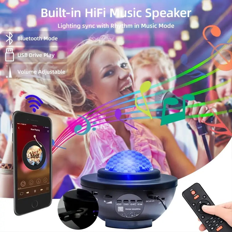 Star Projector Galaxy Projector with Remote Control - 3-in-1 Night Light