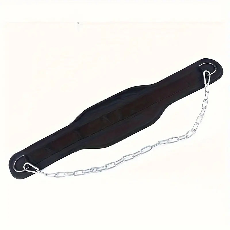 1pc Fitness Weighted Belt with Chain - Black