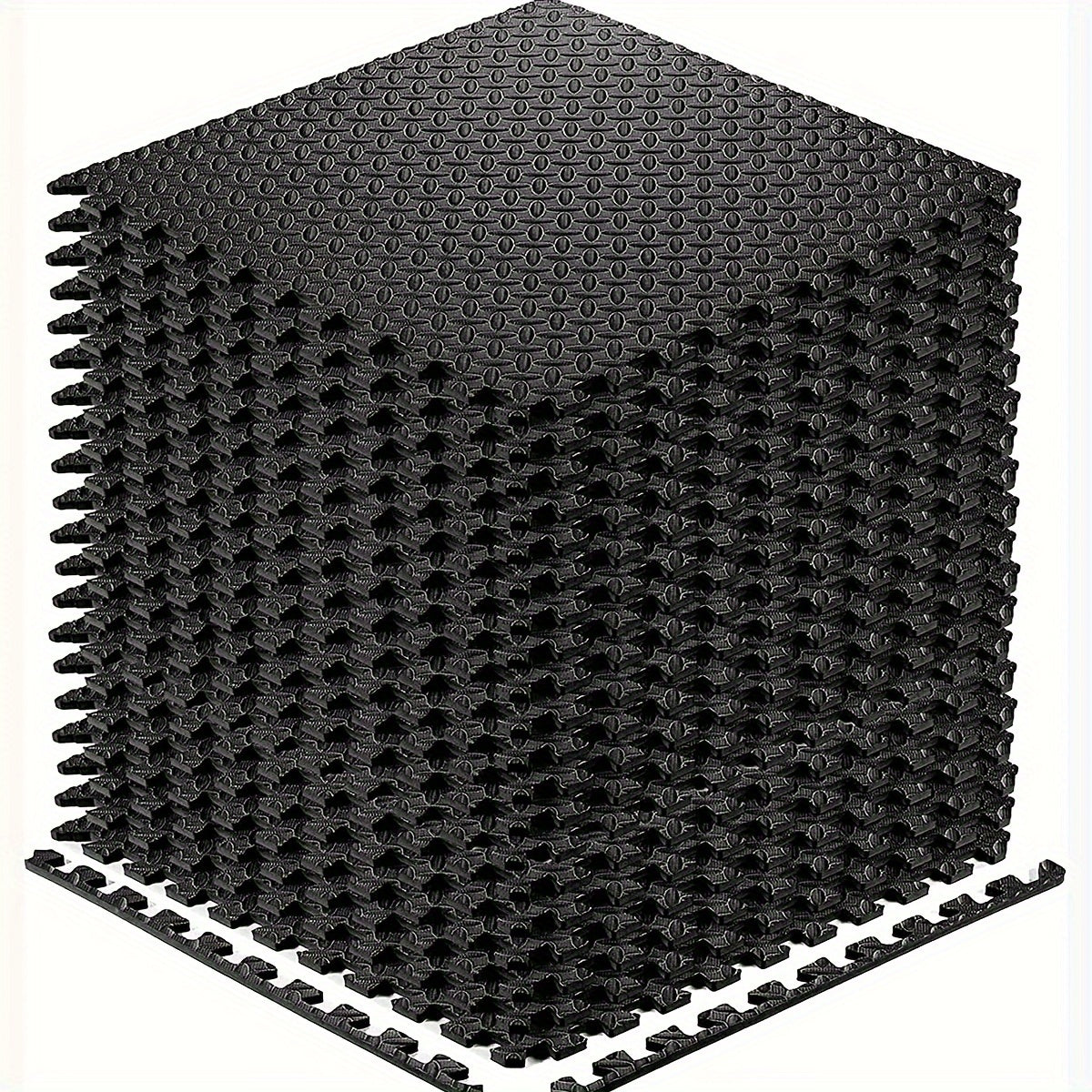 Interlocking Black EVA Fitness Mats Set (20pcs)