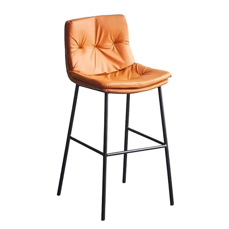 Iron Bar Chair with Backrest - Orange (75cm)
