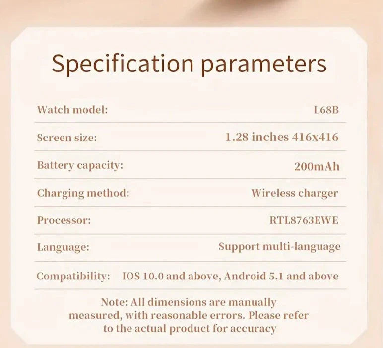 Golden Wireless Call Smart Watch for Women - Multi-Sports Modes & Voice Assistant