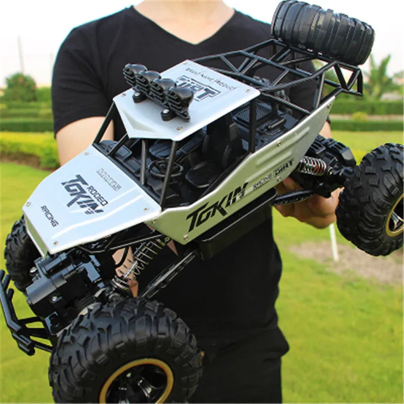 4WD Off-Road RC Car with LED Lights – 2.4G Remote Control Buggy Truck