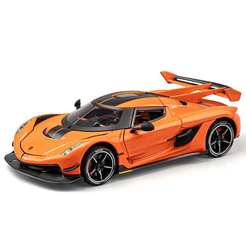 Scale Sports Car Diecast Model for Boys (Orange)