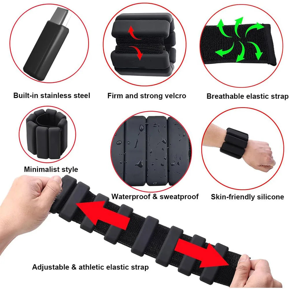 Adjustable Silicone Wrist & Ankle Weights