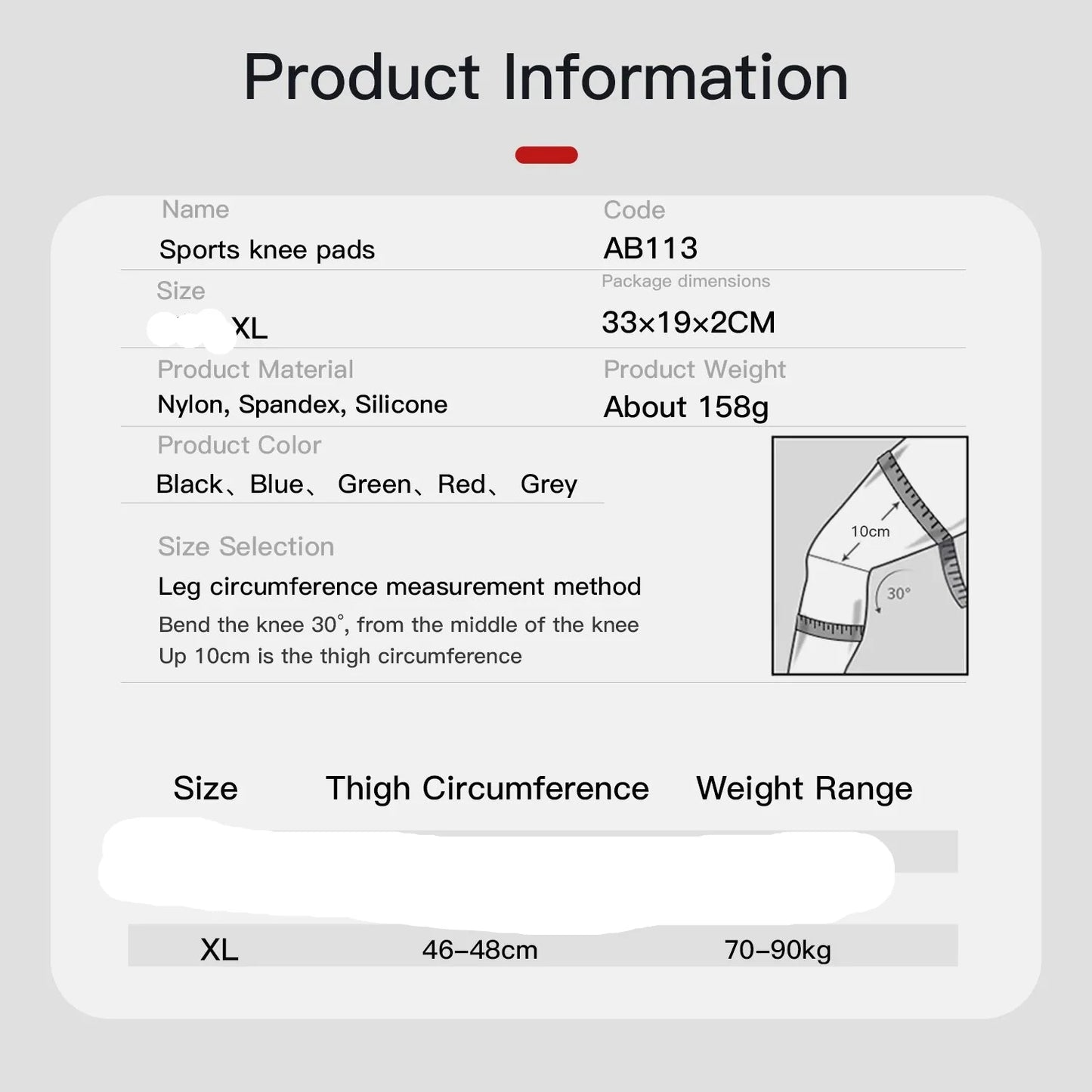 2pcs Compression Knee Support Sleeve Elastic & Breathable Knee Brace XL